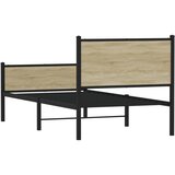  Metalni okvir kreveta bez madraca boja hrasta sonome 107x203 cm | shoptok.hr