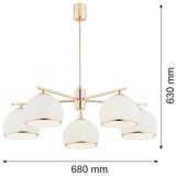 Argon 2088 - Luster na stalku MARBELLA 5xE27/15W/230V mesing | Eponuda.com