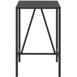  Barski stol sa staklenom pločom crni 70x70x110 cm od poliratana | shoptok.hr
