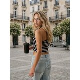 Sinsay Pamučni prugasti halter top | shoptok.hr