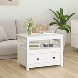  Stolić za kavu bijeli 71 x 49 x 55 cm od masivne borovine | shoptok.hr