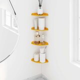  Lebdeća polica s policom s pohranom 4 pcs Žuta 24 x 24 x 2 cm - žuta boja senfa 24 cm 4 | shoptok.hr