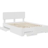  Okvir za krevet Bijelo 140 x 190 cm Konstruirano drvo | shoptok.hr