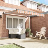 vidaXL ročna retraktibilna tenda črtasta multicolor 300x250 cm | Shoptok.si