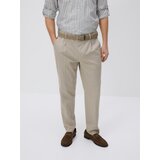 Reserved Hlače regular fit s remenom - bež | shoptok.hr