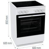 Gorenje električni šporet /keramička ploča GEC6A41WC