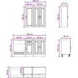  Kuhinjska jedinica PORTO 5 kom. Siva Sonoma Konstruirano drvo | shoptok.hr