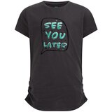 WE Fashion Majica antracit / smaragd / črna / bela | Shoptok.si