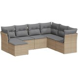 Maison Chic Seti vrtnega pohištva - Vrtna garnitura - Vrtni pohištvo set 7-delna z blazinami bež poli ratan, (21804109) | Shoptok.si