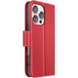 AVIZAR Denarnica etui za iPhone 16e iz premium usnja s funkcijo stojala, Rdeča, (5000189153) | Shoptok.si