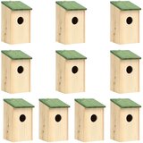  Ptičje hišice 10 kosov trden les jelke 12x12x22 cm, (21583171) | Shoptok.si