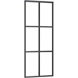 vidaXL Klizna vrata s priborom 76 x 205 cm od ESG stakla i aluminija Cijene