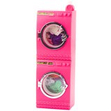 Doll Laundry Set Washing Machine Dryer Hanger Basket Pink | Shoptok.si