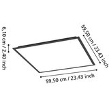 Eglo 902371 - LED nadgradni panel MORADILLO LED/32,5W/230V 60x60 cm crni | Eponuda.com