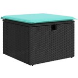  Vrtna garnitura - 9-dijelni set vrtnih sofa s jastucima crni od poliratana bagrem - Crna sa spremištem 1 | shoptok.hr