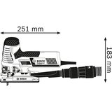 Bosch Vbodna žaga GST 160 CE Professional, v kovčku L-BOXX z dodatno opremo za sesanje prahu, 86 dB(A) | Shoptok.si