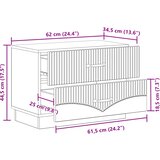  Noćni ormar Betonska siva 62 x 34,5 x 44,5 cm Konstruirano drvo | shoptok.hr