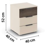 Premium Living Nočna Omarica Sajo, Barva Šampanjca, Barva Hrasta | Shoptok.si