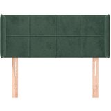  Uzglavlje s ušima tamnozeleno 93x16x78/88 cm baršunasto | shoptok.hr