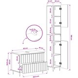  Set kupaonskih ormara od 2 dijela ZWOLLE Hrast sonoma | shoptok.hr
