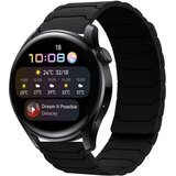 INF Združljiv s Samsung Watch 5/6/7, Huawei GT3/4/5, Amazfit - 20/22mm silikonski magnetni pašček za uro Black 20 mm, (5000079186) | Shoptok.si