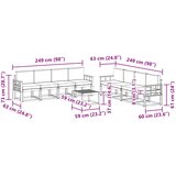  Set vanjskih sofa 9 kom. Prirodna i bež | shoptok.hr