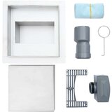  2 u 1 tušni odvod Srebrno 15 x 15 cm Nehrđajući čelik 304 | shoptok.hr