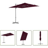  The Living Store Vrtni senčnik z jeklenim drogom bordo rdeč 250x250 cm - Previsni Senčnik, (21742976) Cene