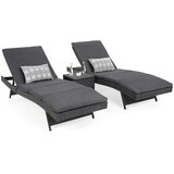  Set vrtnih ležaljki od tehnoratana Bora Bora Grey / Grey Melange sa stolom Cijene