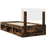  Okvir za krevet s uzglavljem Dimljeni hrast 75 x 190 cm | shoptok.hr