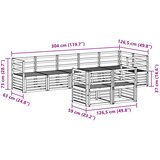  Set vanjskih sofa 8 pcs Bijela 304 x 126,5 x 73 cm | shoptok.hr