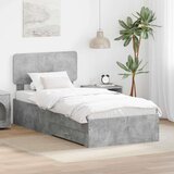  Okvir za krevet s uzglavljem Betonski sivi 90 x 200 cm | shoptok.hr