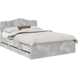  Krevetna konstrukcija s ladicama Betonski sivi 150 x 200 cm Siva 206 x 153 x 90 cm | Shoptok.si