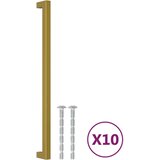  Ručke za ormarić 10 kom zlatne 320 mm od nehrđajućeg čelika | shoptok.hr