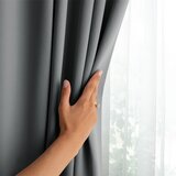 Restilo zasłona BLACKOUT kolor szary szarfa upinająca styl klasyczny taśma materiał blackout 285x250 | shoptok.hr