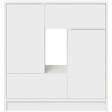  Komoda s predali in vrati, bela, 70,5x34x74,5 cm | Shoptok.si