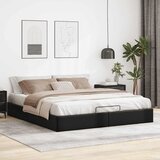  Otomanski okvir kreveta bez madraca crni 160x200cm umjetne kože | shoptok.hr