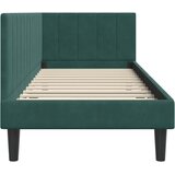  Kutni okvir kreveta Tamnozelena 80 cm x 200 cm Baršun | shoptok.hr