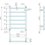  Kupaonski peškirni radijator INOX FLAT 122W/230V 57x43 cm inox/crna | Eponuda.com