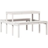  The living store piknik miza bela 110x134x75 cm trdna borovina - piknik miza, (21447172) | Shoptok.si