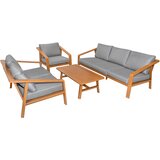 Aluminijska vrtna garnitura 2 sofe + fotelja + stol | Shoptok.si