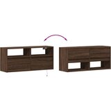  Zidni TV ormarić s LED svjetlima smeđa boja hrasta 100x31x45 cm | shoptok.hr