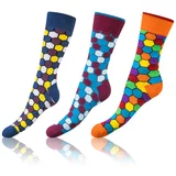 Bellinda CRAZY SOCKS 3x - Funny crazy socks 3 pairs - yellow - blue - green