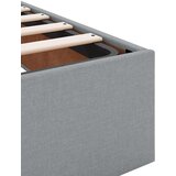  Otomanski okvir kreveta s madraca svijetlosivi 90x200cm tkanine | shoptok.hr