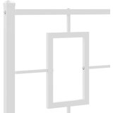 Metalni Kovinski posteljni okvir z vzglavjem in vznožjem bel 100x190 cm | Shoptok.si