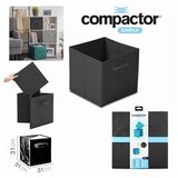Compactor Črna tekstilna &amp;scaron;katla za shranjevanje 31x31x31 cm &amp;ndash; Slike