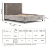 Maison de Rêve Bež tapecirani bračni krevet s prostorom za odlaganje s podnicom 200x200 cm Etero – | shoptok.hr