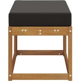  Vanjska stolica klupa s jastukom Prirodna 79 x 43 x 37 cm - Prirodna i crno 80 cm Otvoreno područje nogu | shoptok.hr