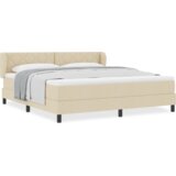 Box Spring Postelja z Vzmetnico Krem 180x200 cm Iz Tkanine, (22052870) | Shoptok.si