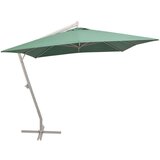  Viseč senčnik 300x300 cm zelene barve z aluminijastim drogom | Shoptok.si